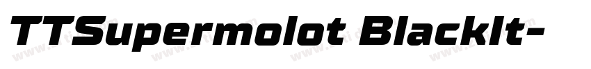 TTSupermolot BlackIt字体转换
